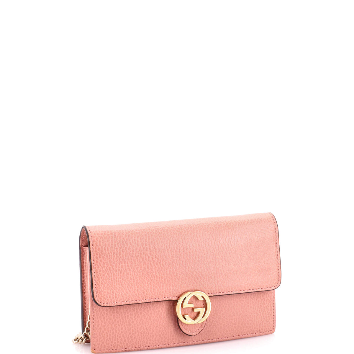 Gucci Interlocking Wallet on Chain Leather