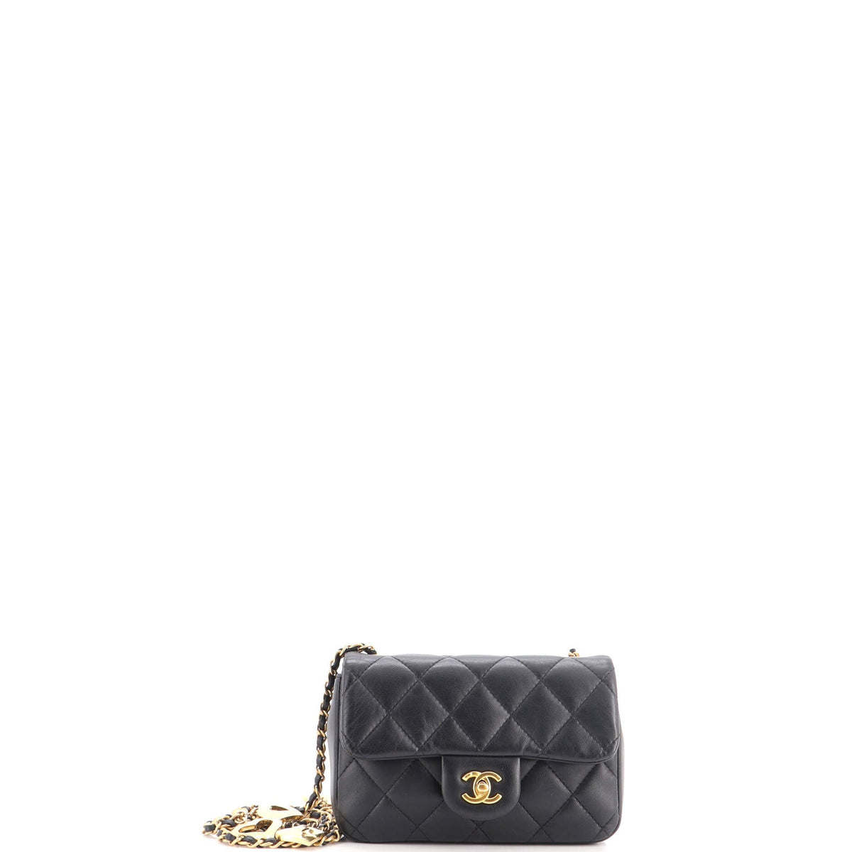 Chanel Heart Charms Flap Bag Quilted Lambskin Mini