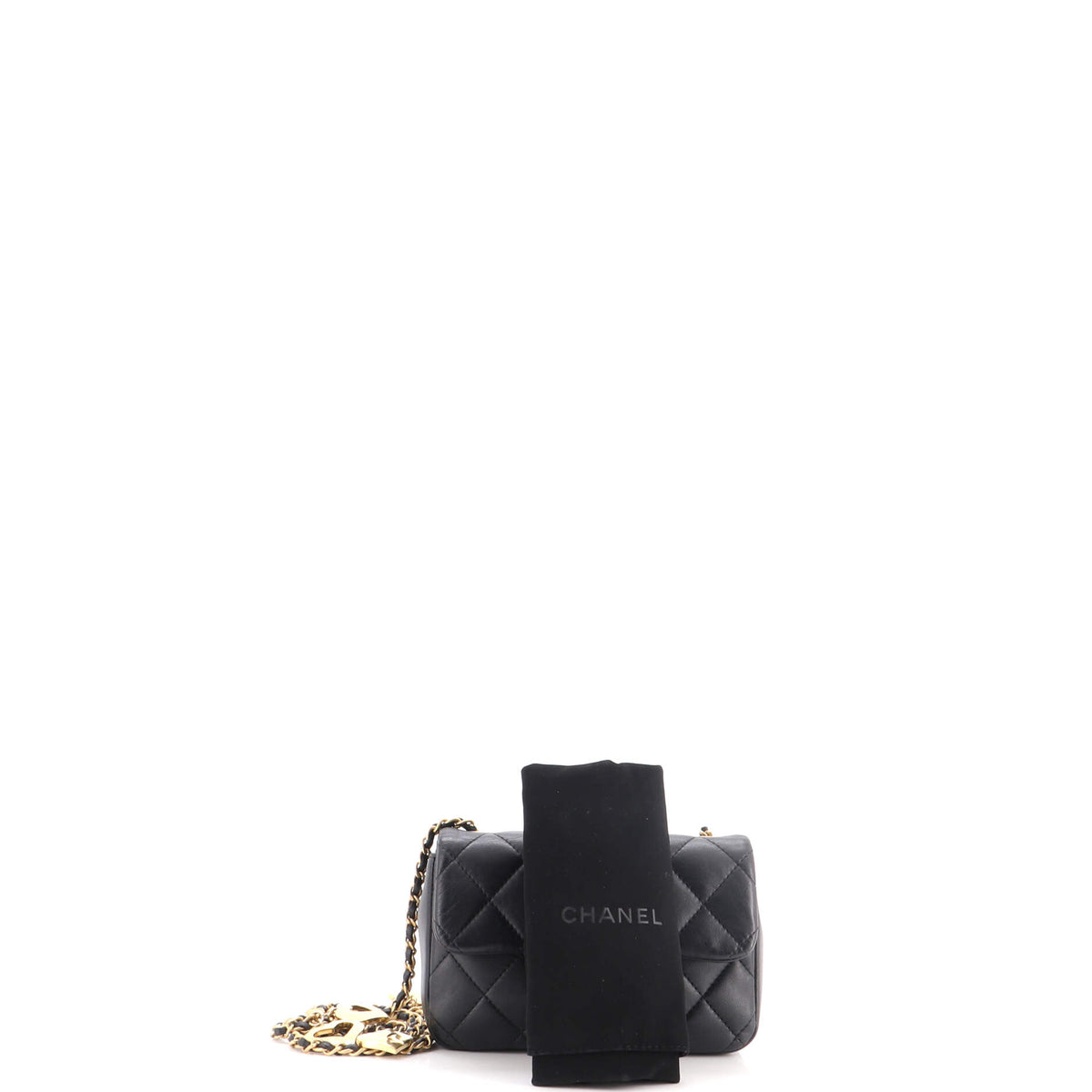 Chanel Heart Charms Flap Bag Quilted Lambskin Mini