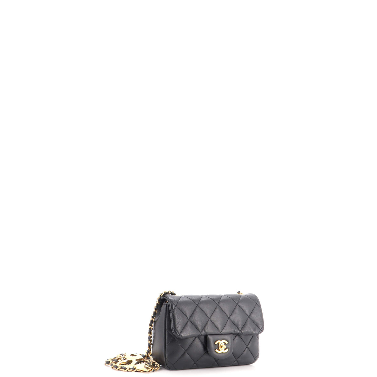 Chanel Heart Charms Flap Bag Quilted Lambskin Mini