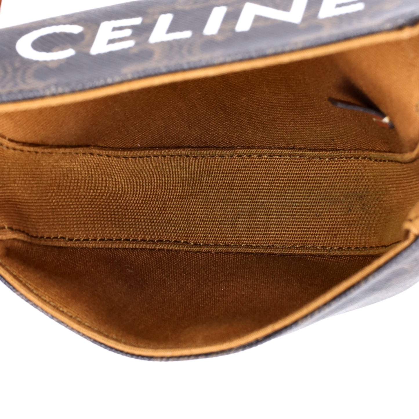 Celine Triangle Crossbody Bag Triomphe Coated Canvas Mini