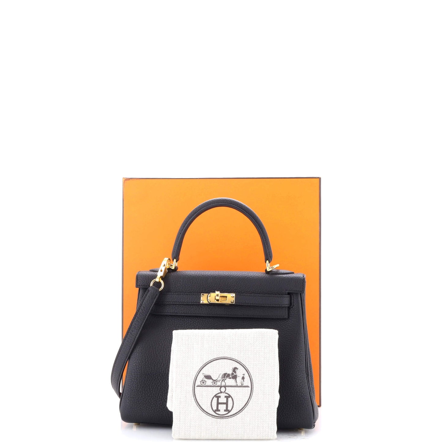 エルメス ケリー ブラック トゴ 25