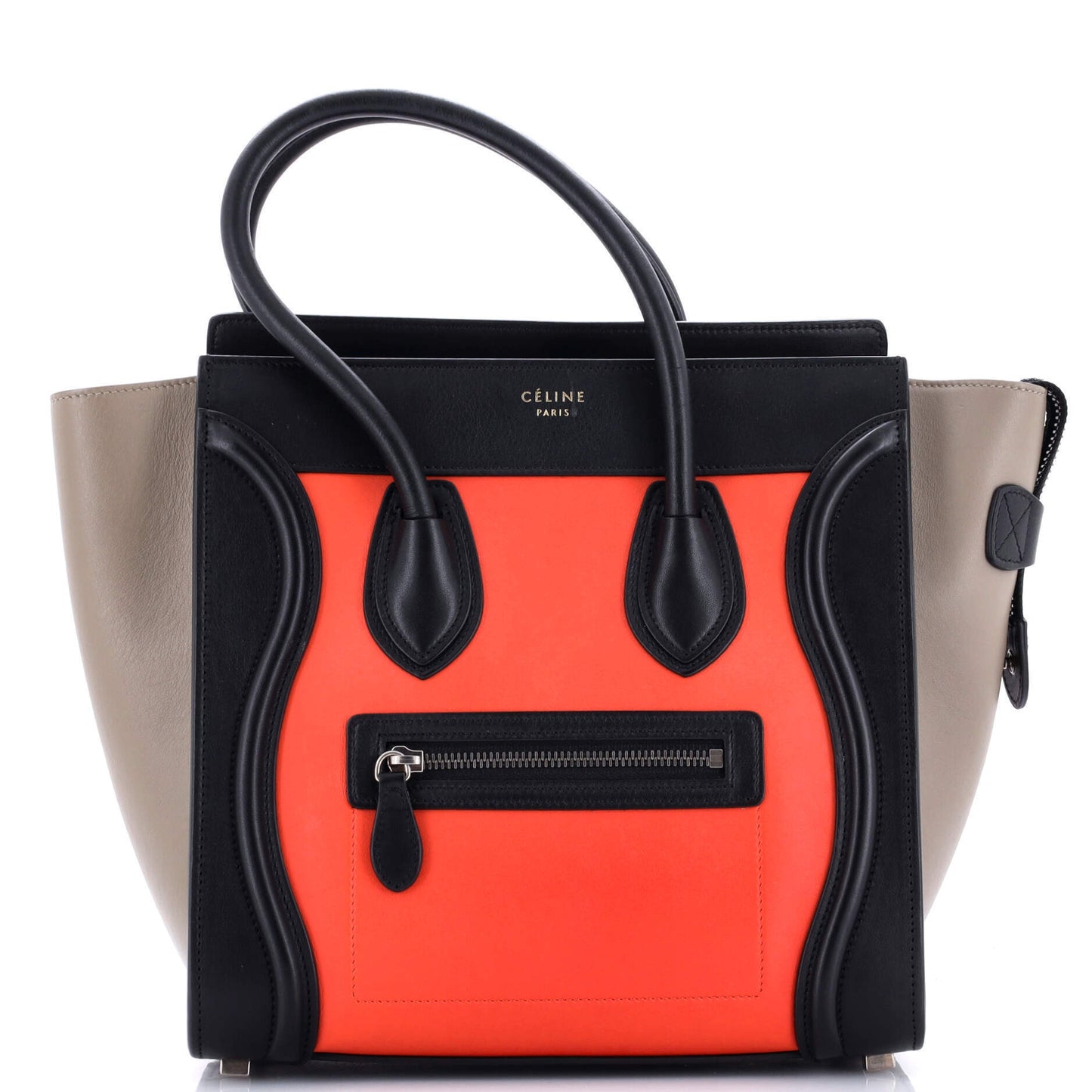 セリーヌ トリコロール ラゲッジバッグ レザー マイクロ