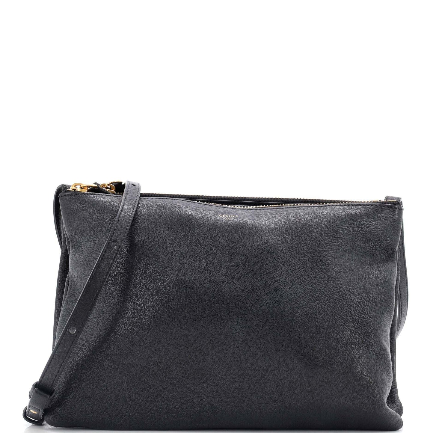 セリーヌ トリオ クロスボディバッグ レザー ラージ