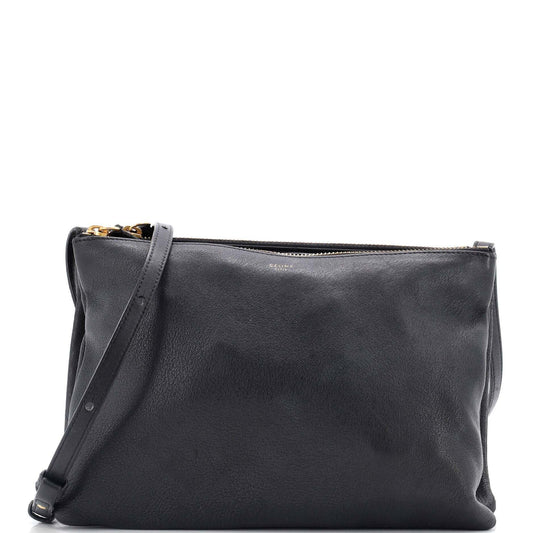 セリーヌ トリオ クロスボディバッグ レザー ラージ