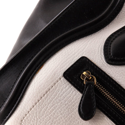 セリーヌ バイカラー ラゲッジバッグ レザー マイクロ