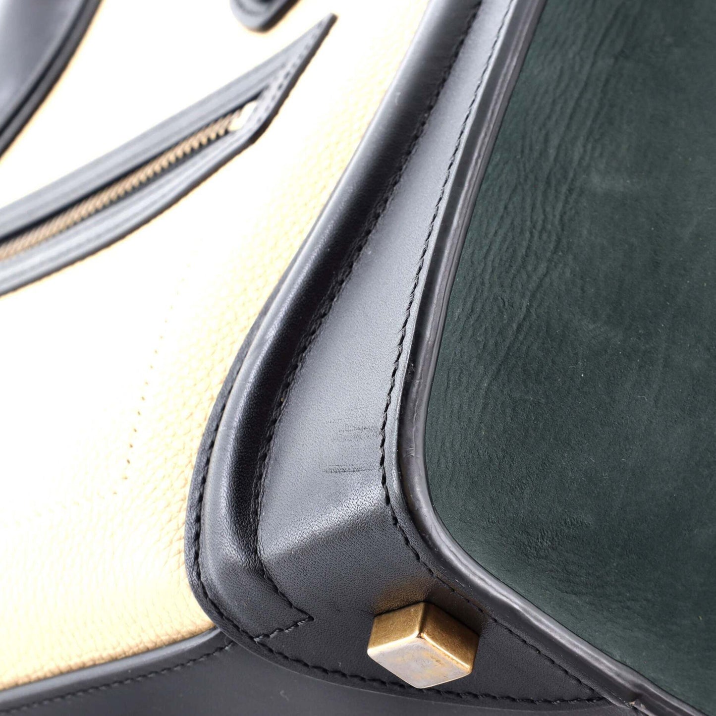 セリーヌ トリコロール ラゲッジバッグ レザー マイクロ