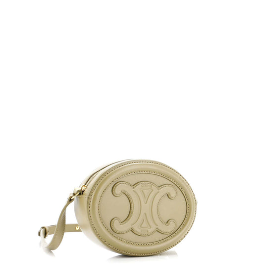 セリーヌ トリオンフ オーバル クロスボディバッグ レザー ミニ