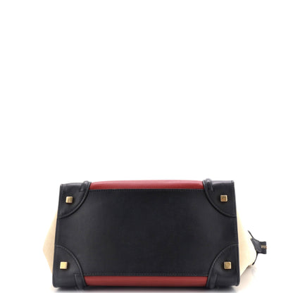 セリーヌ トリコロール ラゲッジバッグ レザー マイクロ