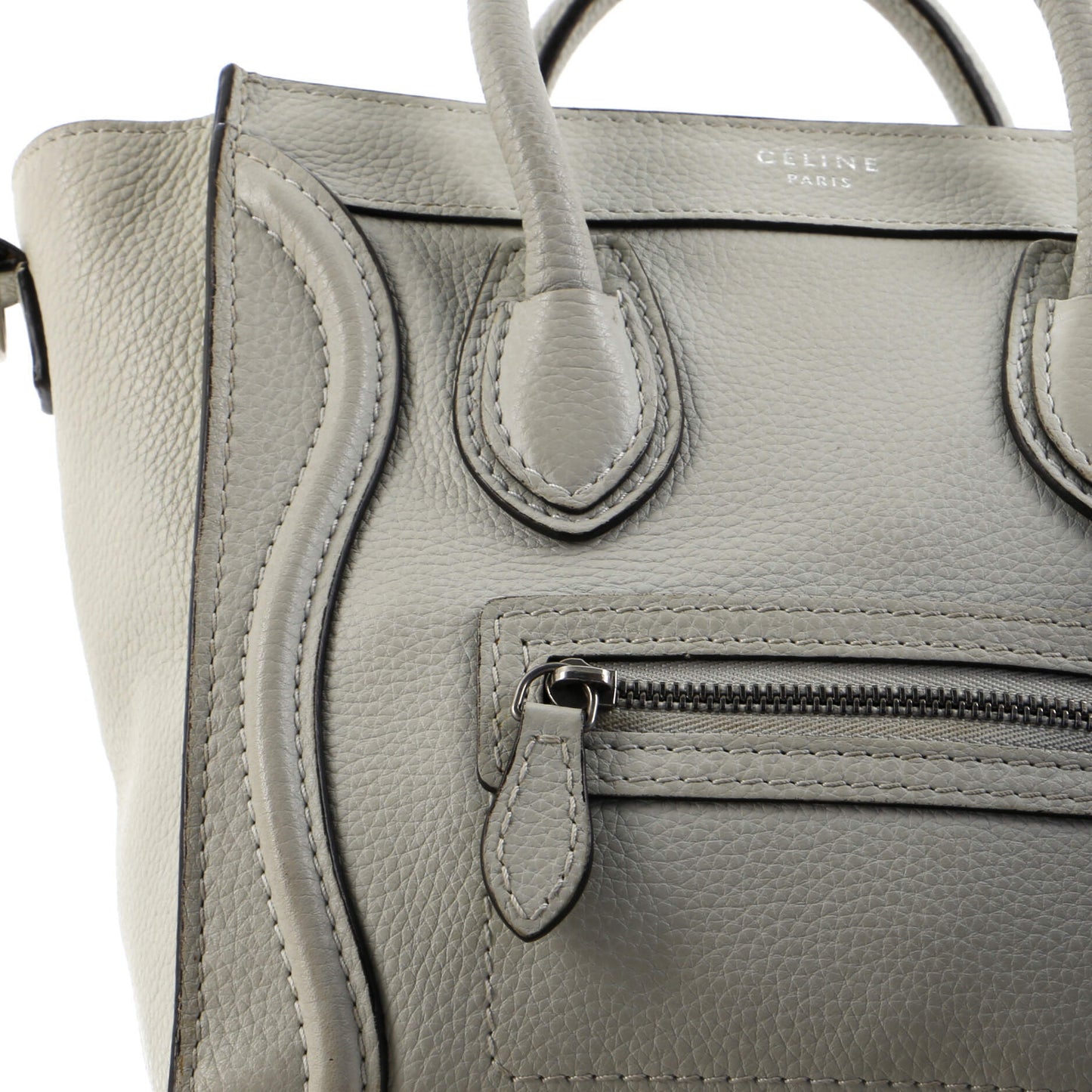 セリーヌ ラゲッジバッグ グレイニーレザー ナノ