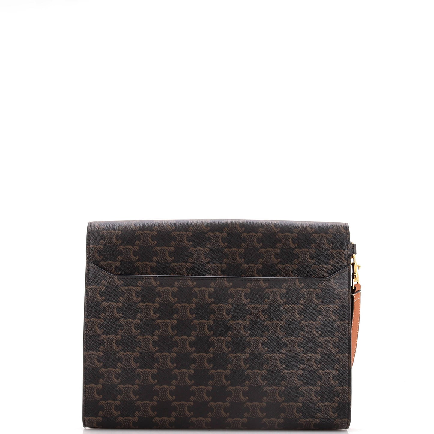 セリーヌ フラップ リストレットポーチ トリオンフ コーティングキャンバス なし