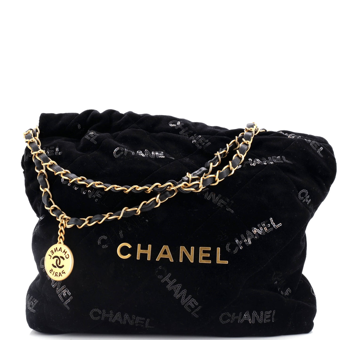 【レア】CHANEL22 ヴェルヴェット スパンコール