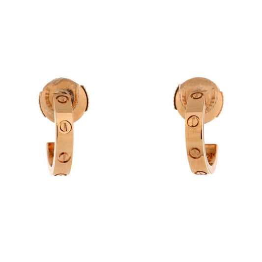 CARTIERラブフープ ピアス 18Kローズゴールド