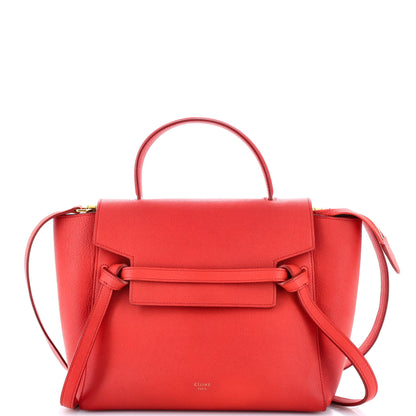 セリーヌ ベルトバッグ テクスチャードレザー マイクロ