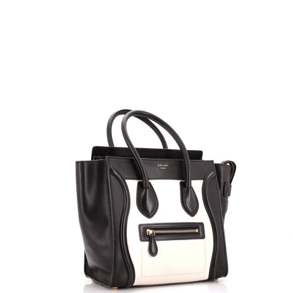 セリーヌ バイカラー ラゲッジバッグ レザー マイクロ