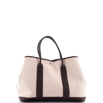 HERMESガーデンパーティートート トワル＆レザー 36