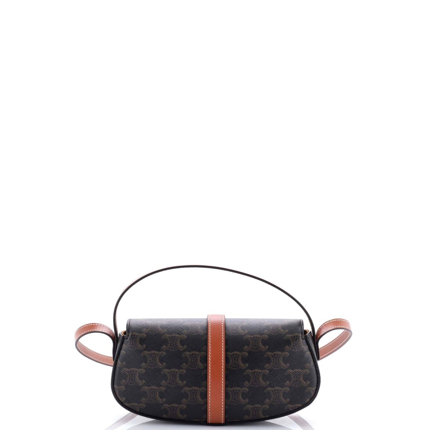 Celine Tabou Clutch with Strap Triomphe Coated Canvas None