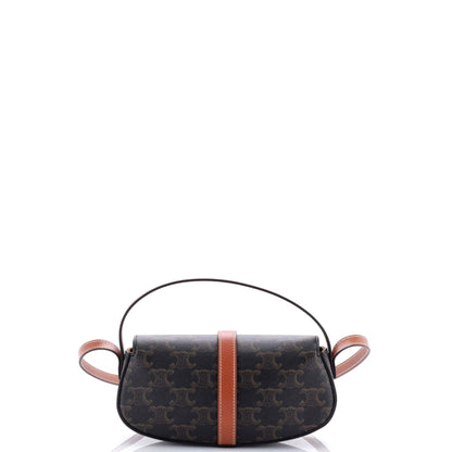 Celine Tabou Clutch with Strap Triomphe Coated Canvas None