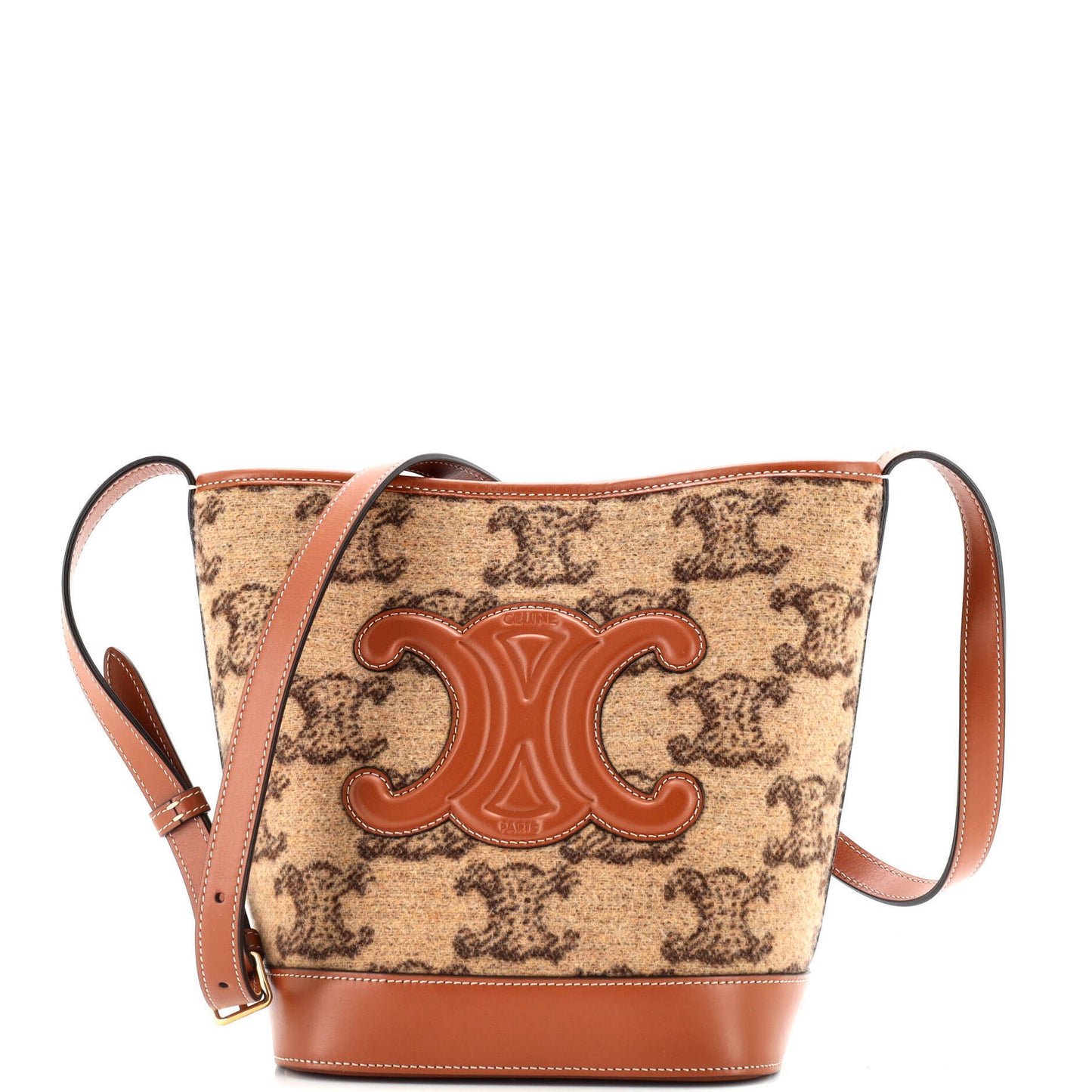 セリーヌ キュイール トリオンフ バケットバッグ トリオンフ ウール スモール