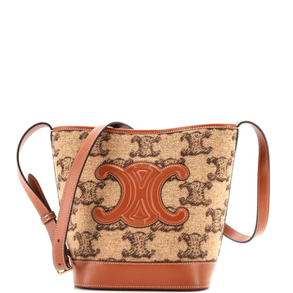 セリーヌ キュイール トリオンフ バケットバッグ トリオンフ ウール スモール