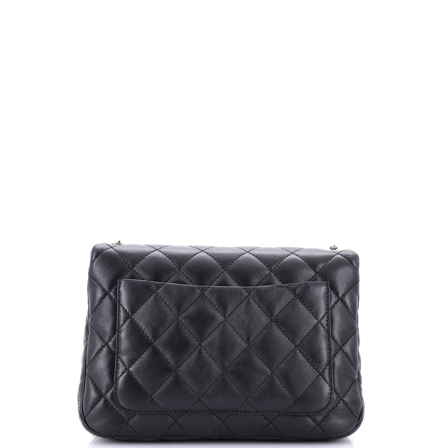 CHANEL 未使用 エナメルバッグ ラムスキン