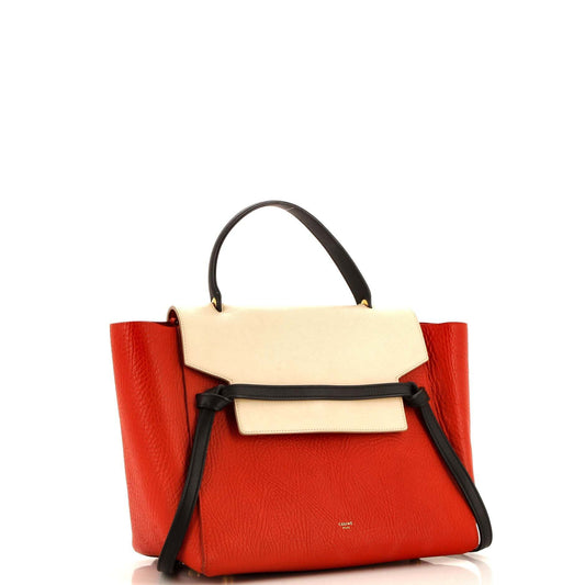 セリーヌ ベルトバッグ テクスチャードレザー ミディアム