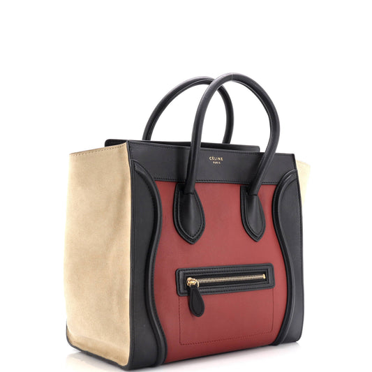 セリーヌ トリコロール ラゲッジバッグ レザー マイクロ