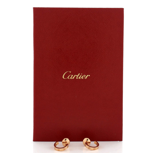 CARTIERラブフープ ピアス 18Kローズゴールド