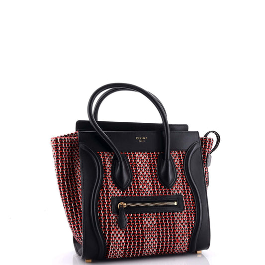 Celine Luggage Bag Tweed Micro