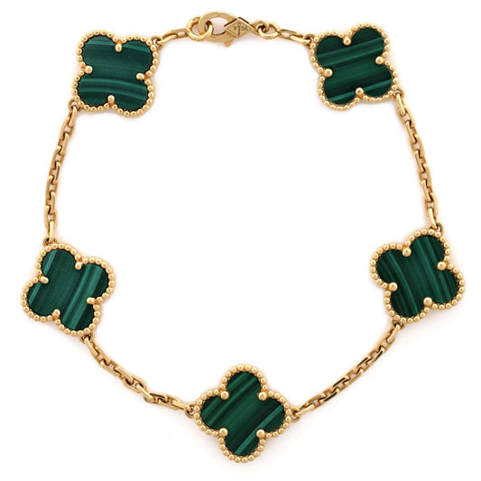 VAN CLEEFヴィンテージアルハンブラ 5 ブレスレットマラカイト