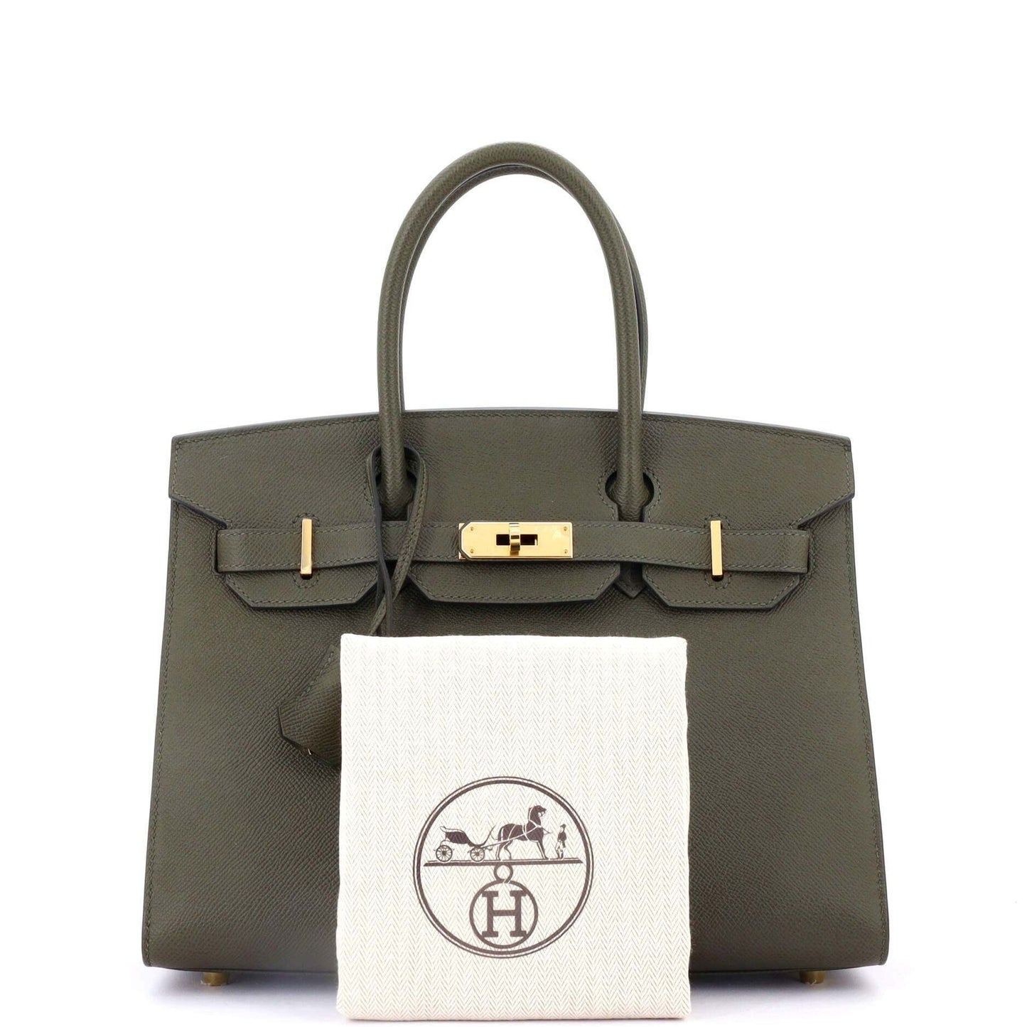 HERMESバーキン セリエ バッグ グリーン エプソン 30