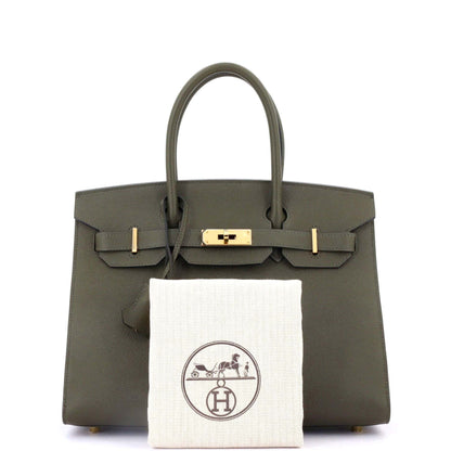 HERMESバーキン セリエ バッグ グリーン エプソン 30