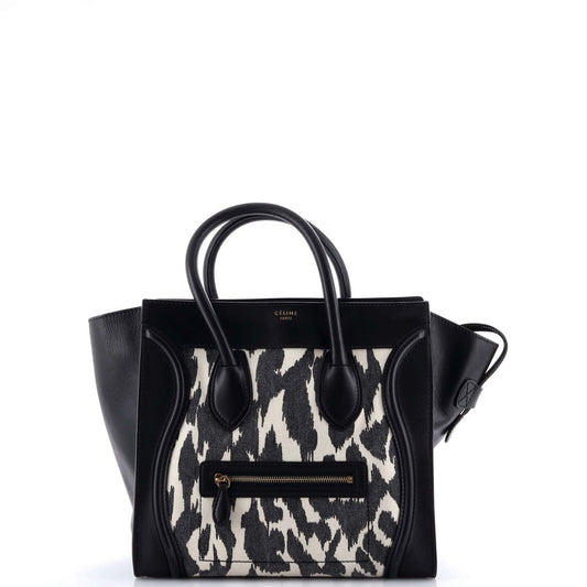 セリーヌ ラゲッジバッグ プリントキャンバス＆レザー ミニ