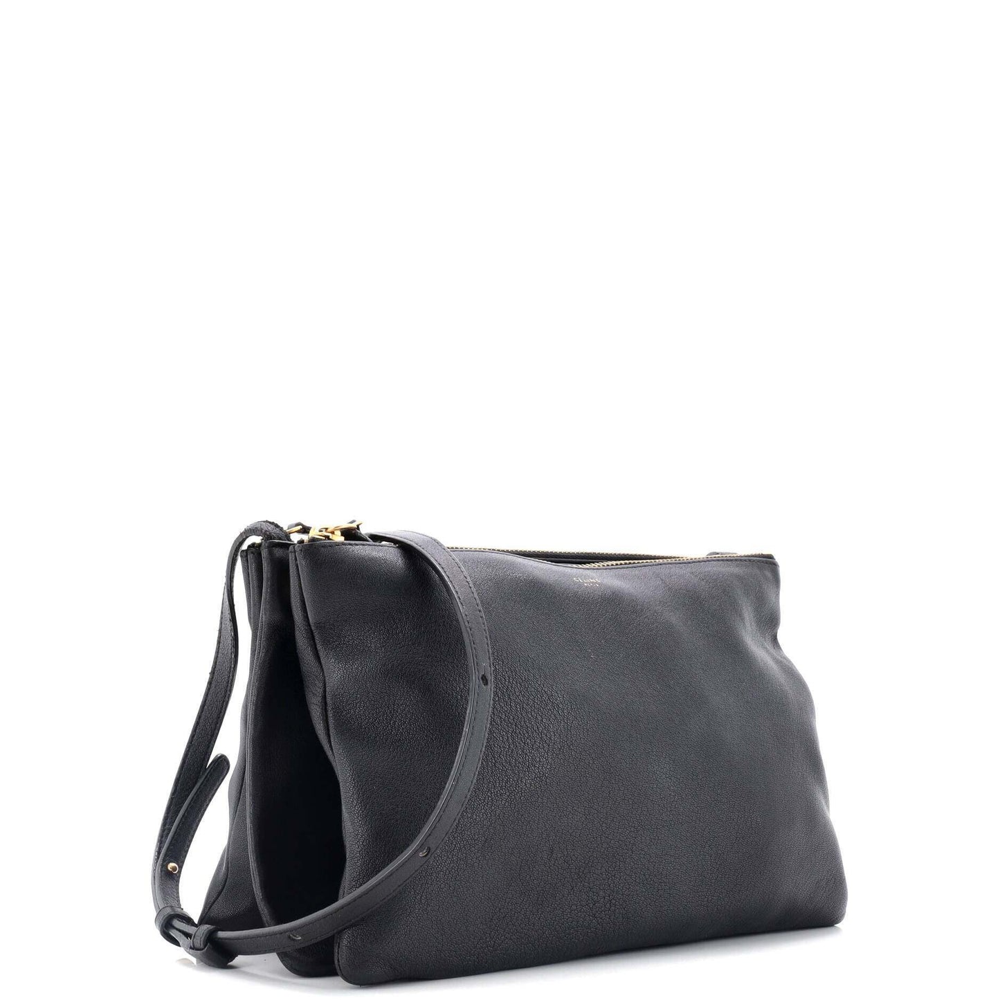 セリーヌ トリオ クロスボディバッグ レザー ラージ