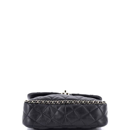 CHANEL 未使用 エナメルバッグ ラムスキン