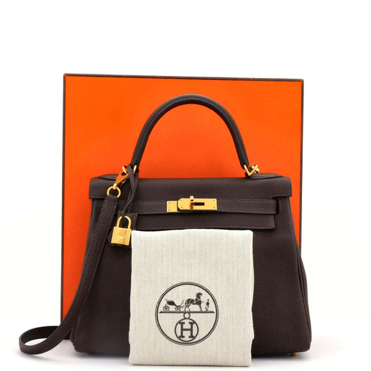 HERMESケリー ブラウン トゴ 28