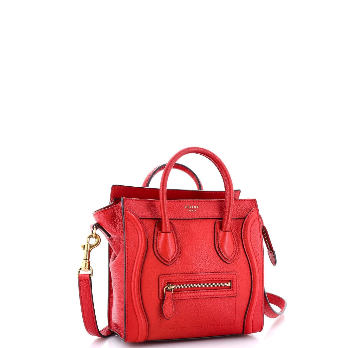 セリーヌ ラゲッジバッグ グレイニーレザー ナノ