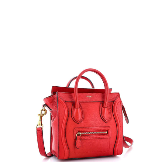 セリーヌ ラゲッジバッグ グレイニーレザー ナノ