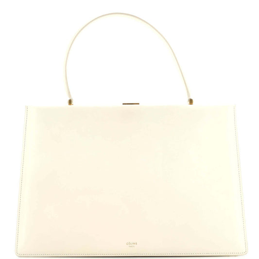 セリーヌ クラスプ トップハンドルバッグ レザー ミディアム