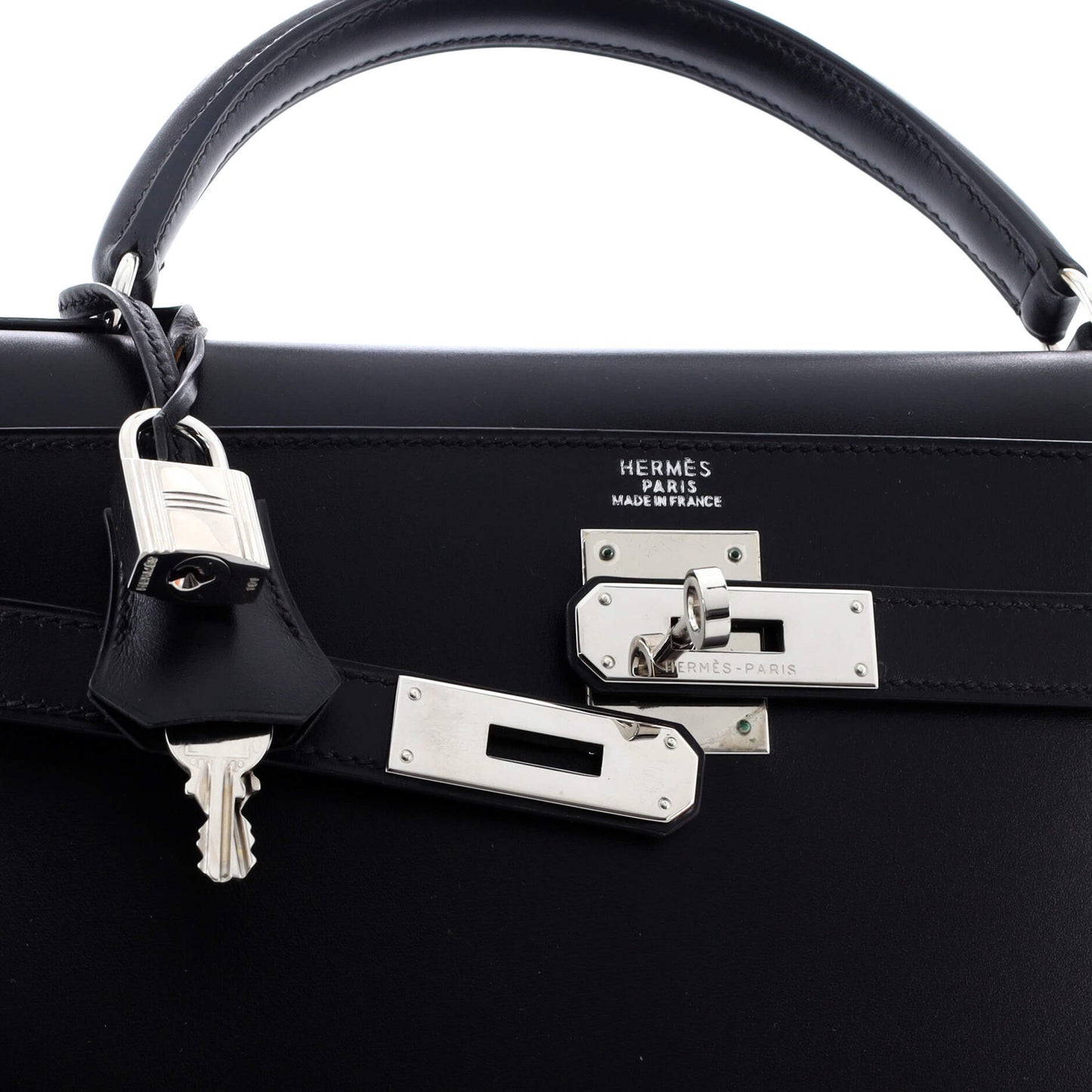 エルメス ケリー ブラック ボックスカーフ 32