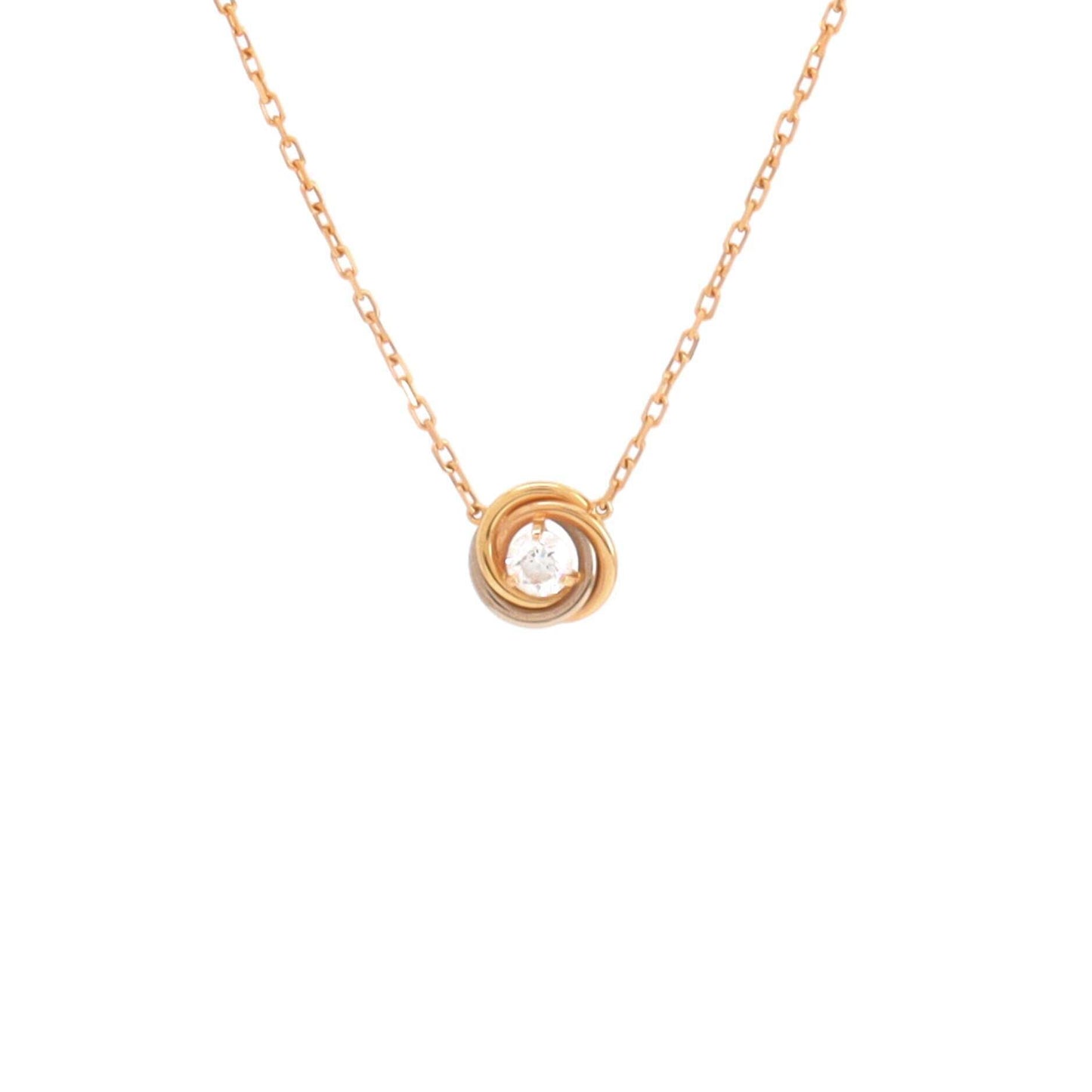 CARTIERトリニティネックレス トリコロールゴールド