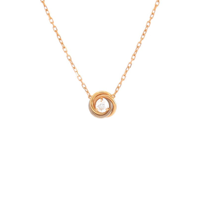 CARTIERトリニティネックレス トリコロールゴールド