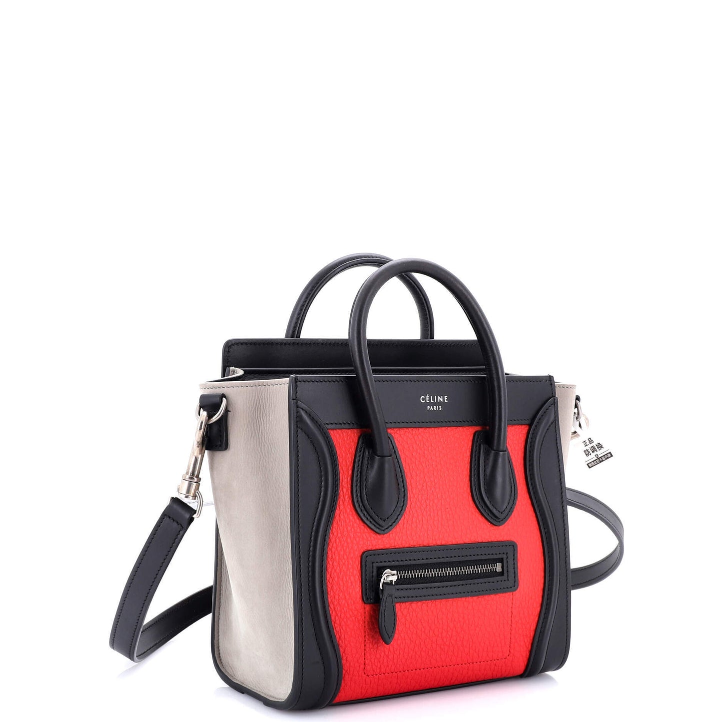 セリーヌ トリコロール ラゲッジバッグ レザー ナノ