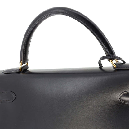 HERMESケリー ブラック ボックスカーフ 32