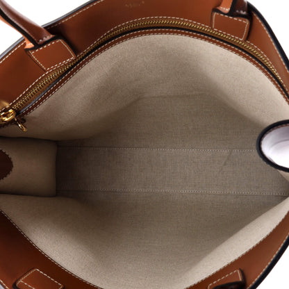 セリーヌ サルキー バーティカル カバス トートバッグ キャンバス レザー ラージ