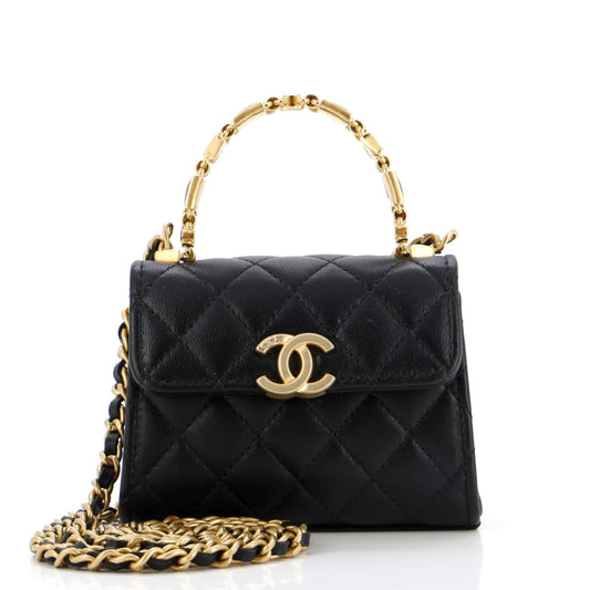 CHANELココハンドル ラムスキン スモール