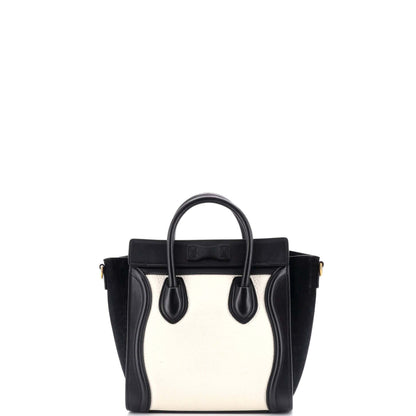 セリーヌ バイカラー ラゲッジバッグ グレイニーレザー ナノ