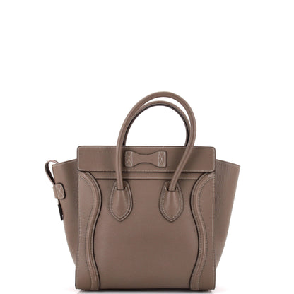 セリーヌ バイカラー ラゲッジバッグ レザー マイクロ