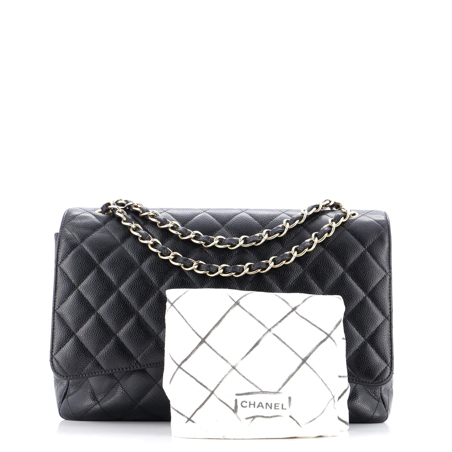 【マキシサイズ】CHANEL キャビアスキン ショルダーバッグ