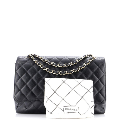 【マキシサイズ】CHANEL キャビアスキン ショルダーバッグ